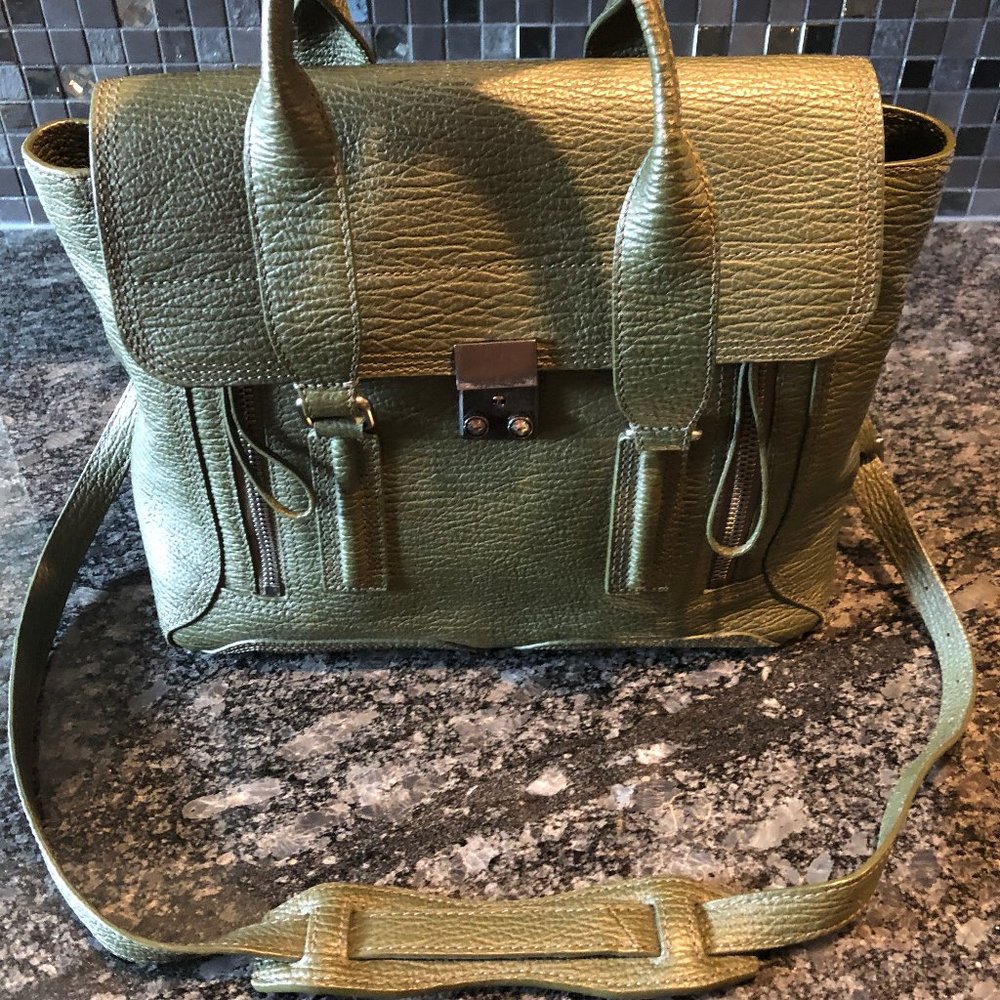 Philip Lim Medium Pashli Satchel Bag, Army Green